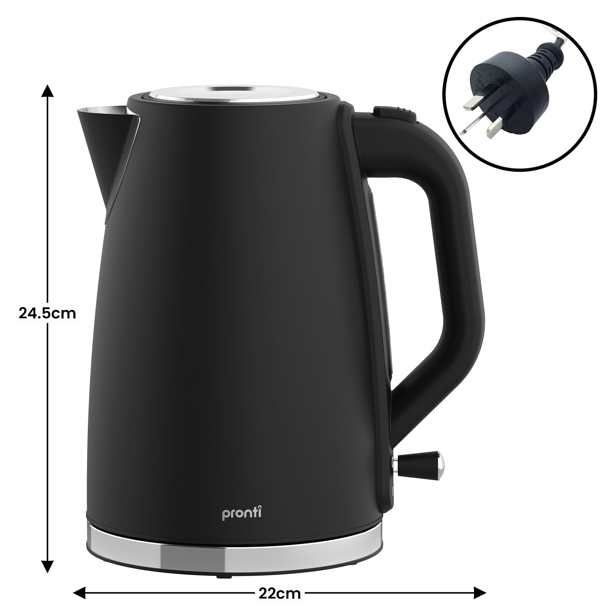 Silver Noir Collection 4 Slice Toaster and Kettle Bundle - Appliances > Kitchen Appliances > Kettles - Rivercity House & Home Co. (ABN 18 642 972 209) - Affordable Modern Furniture Australia