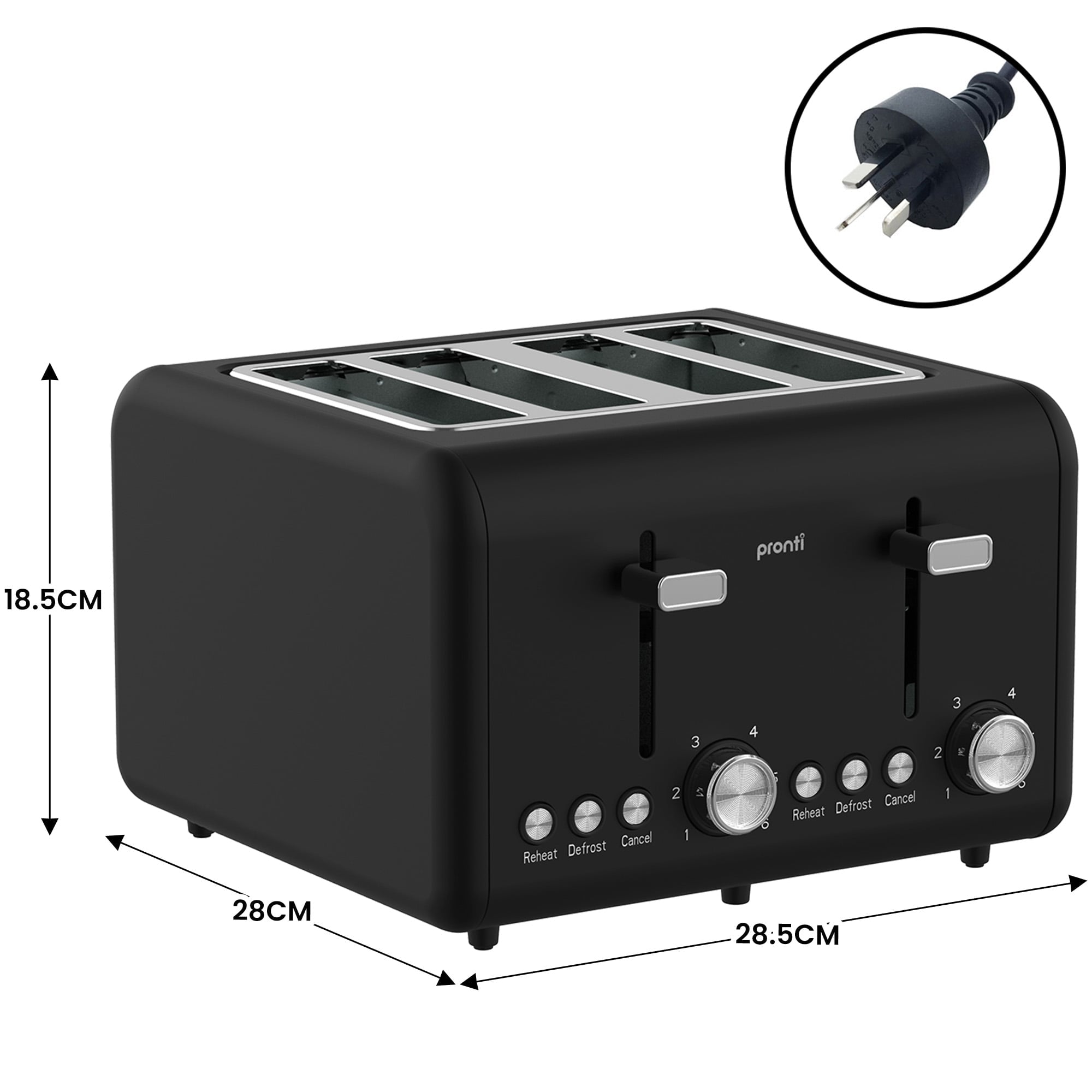 Silver Noir Collection 4 Slice Toaster and Kettle Bundle - Appliances > Kitchen Appliances > Kettles - Rivercity House & Home Co. (ABN 18 642 972 209) - Affordable Modern Furniture Australia