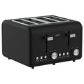 Silver Noir 4 Slice Toaster with Dual Controls - Silver Noir