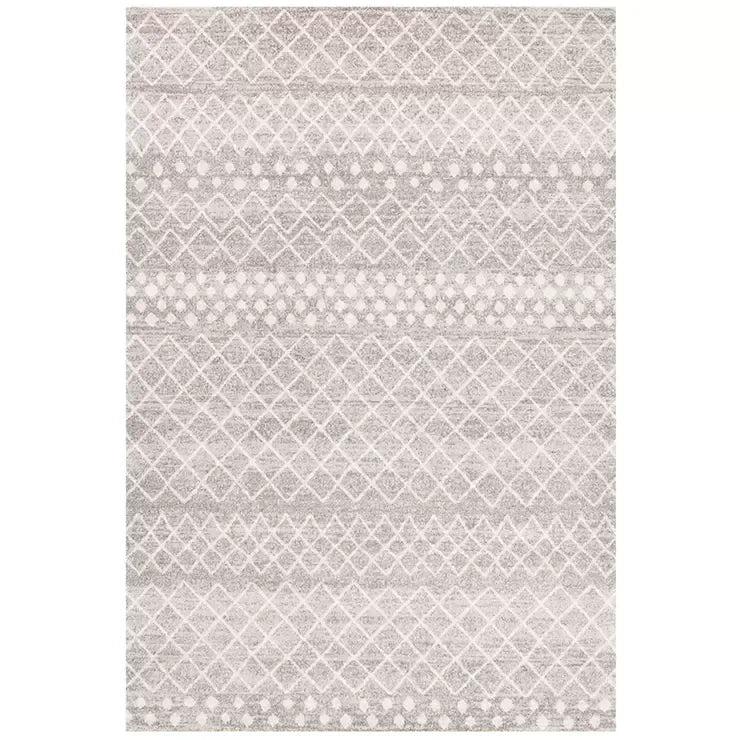 Silver Oasis Rug 230 x 160cm Bohemian Tribal Design - Silver - Home & Garden > Rugs > Outdoor Rugs - Rivercity House & Home Co. (ABN 18 642 972 209) - Affordable Modern Furniture Australia