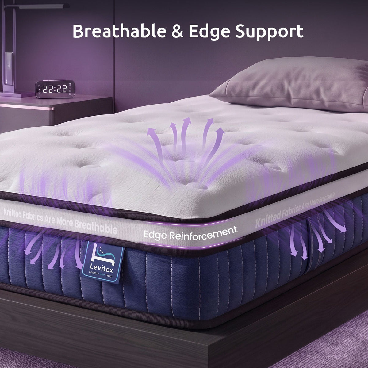Single 23cm Pocket Spring Mattress with Cooling Gel Foam, Medium-Firm Support - White - Furniture > Mattresses > Single Mattress - Rivercity House & Home Co. (ABN 18 642 972 209) - Affordable Modern Furniture Australia