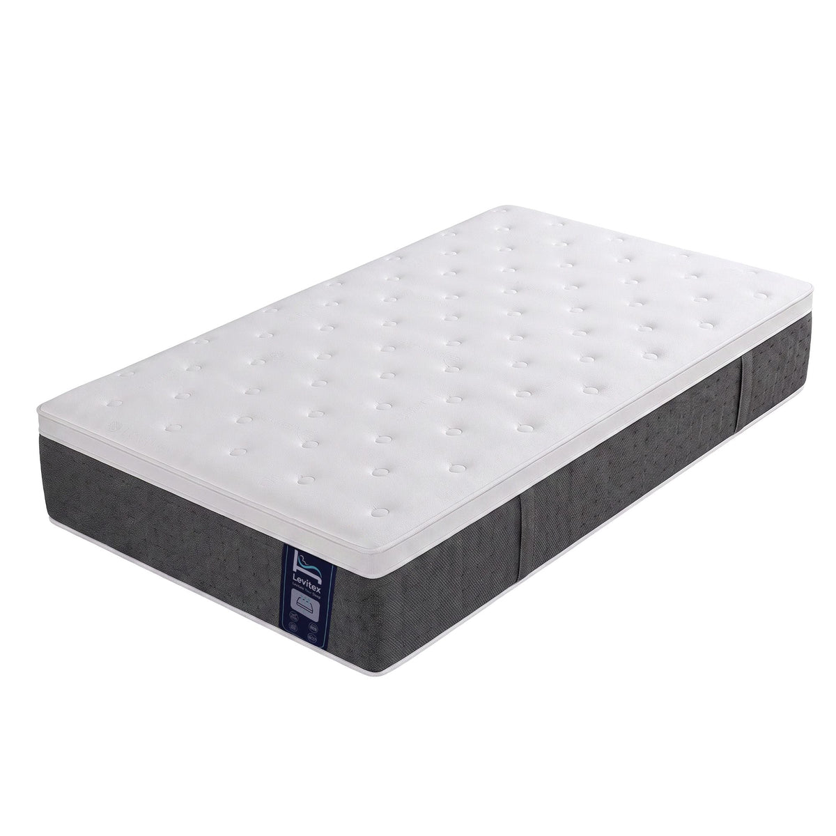 Single 5-Zone Lumbar Support Pocket Spring Mattress 30cm - White - Furniture > Mattresses > Single Mattress - Rivercity House & Home Co. (ABN 18 642 972 209) - Affordable Modern Furniture Australia