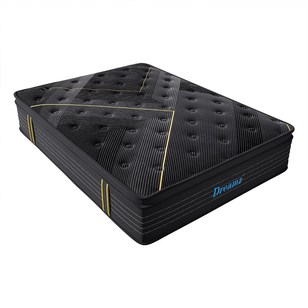 Single Bamboo Charcoal Euro Top Spring Mattress - Black - Rivercity House & Home Co. (ABN 18 642 972 209) - Affordable Modern Furniture Australia