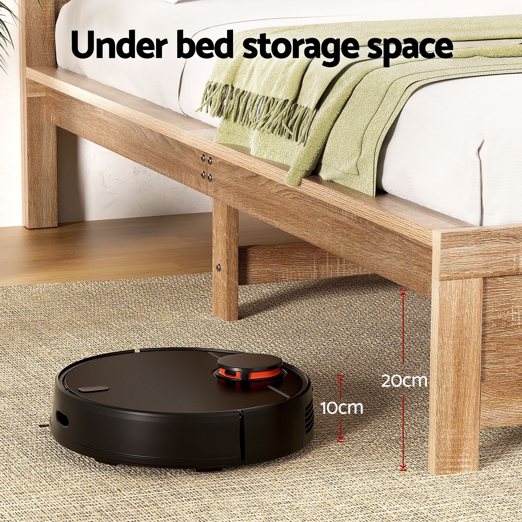 Single Bed Frame with 2 Drawers Wooden Bed Base Walnut - Furniture > Bedroom > Beds & Bed Frames - Rivercity House & Home Co. (ABN 18 642 972 209) - Affordable Modern Furniture Australia