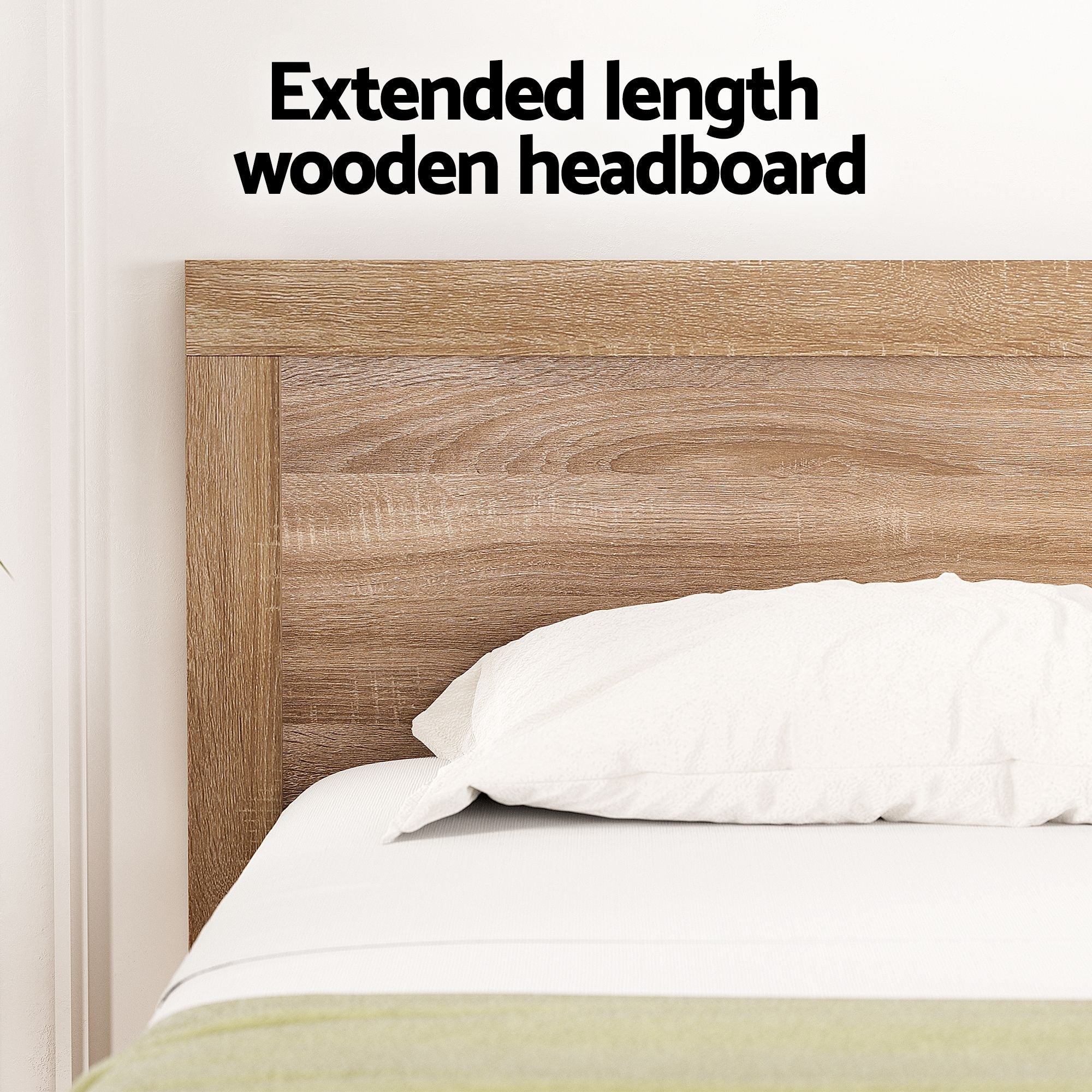 Single Bed Frame Wooden Bed Base Walnut - Furniture > Bedroom > Beds & Bed Frames - Rivercity House & Home Co. (ABN 18 642 972 209) - Affordable Modern Furniture Australia