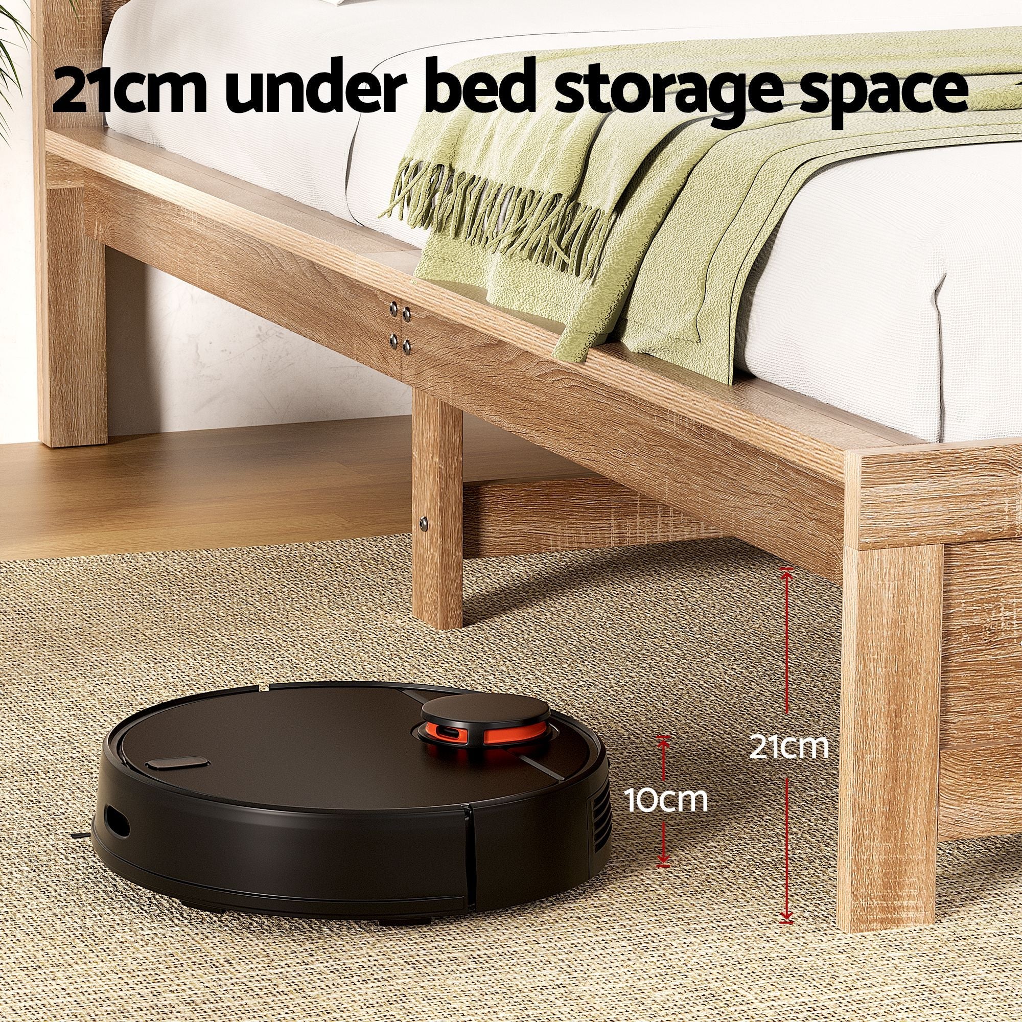Single Bed Frame Wooden Bed Base Walnut - Furniture > Bedroom > Beds & Bed Frames - Rivercity House & Home Co. (ABN 18 642 972 209) - Affordable Modern Furniture Australia
