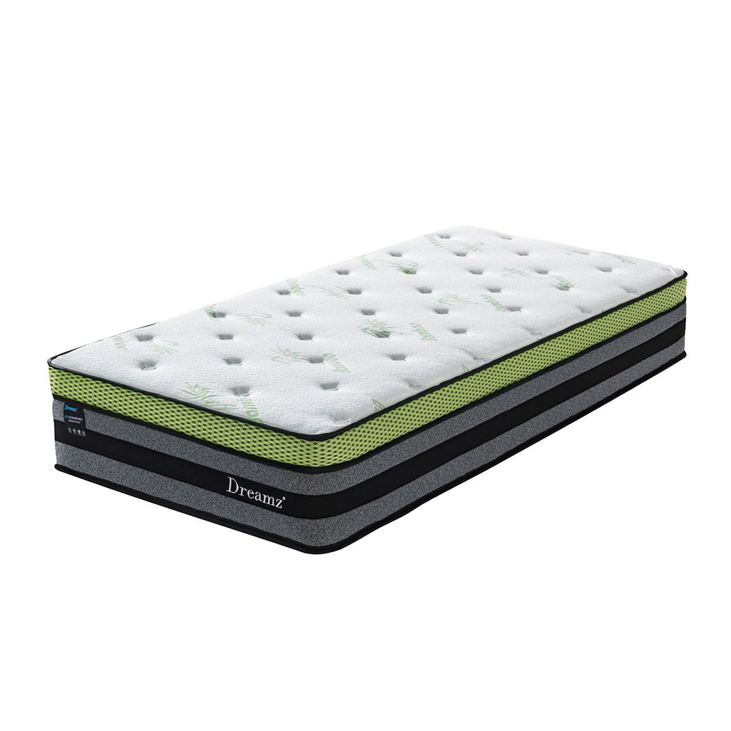 Single Cooling Pocket Spring Mattress - White - Rivercity House & Home Co. (ABN 18 642 972 209) - Affordable Modern Furniture Australia