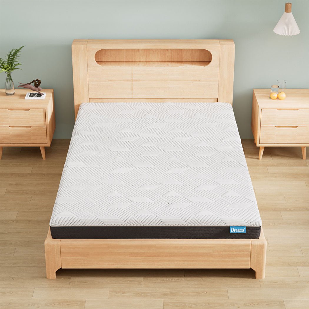 Single Gel Memory Foam Mattress 15cm Medium Firm Cooling Breathable - White - Rivercity House & Home Co. (ABN 18 642 972 209) - Affordable Modern Furniture Australia