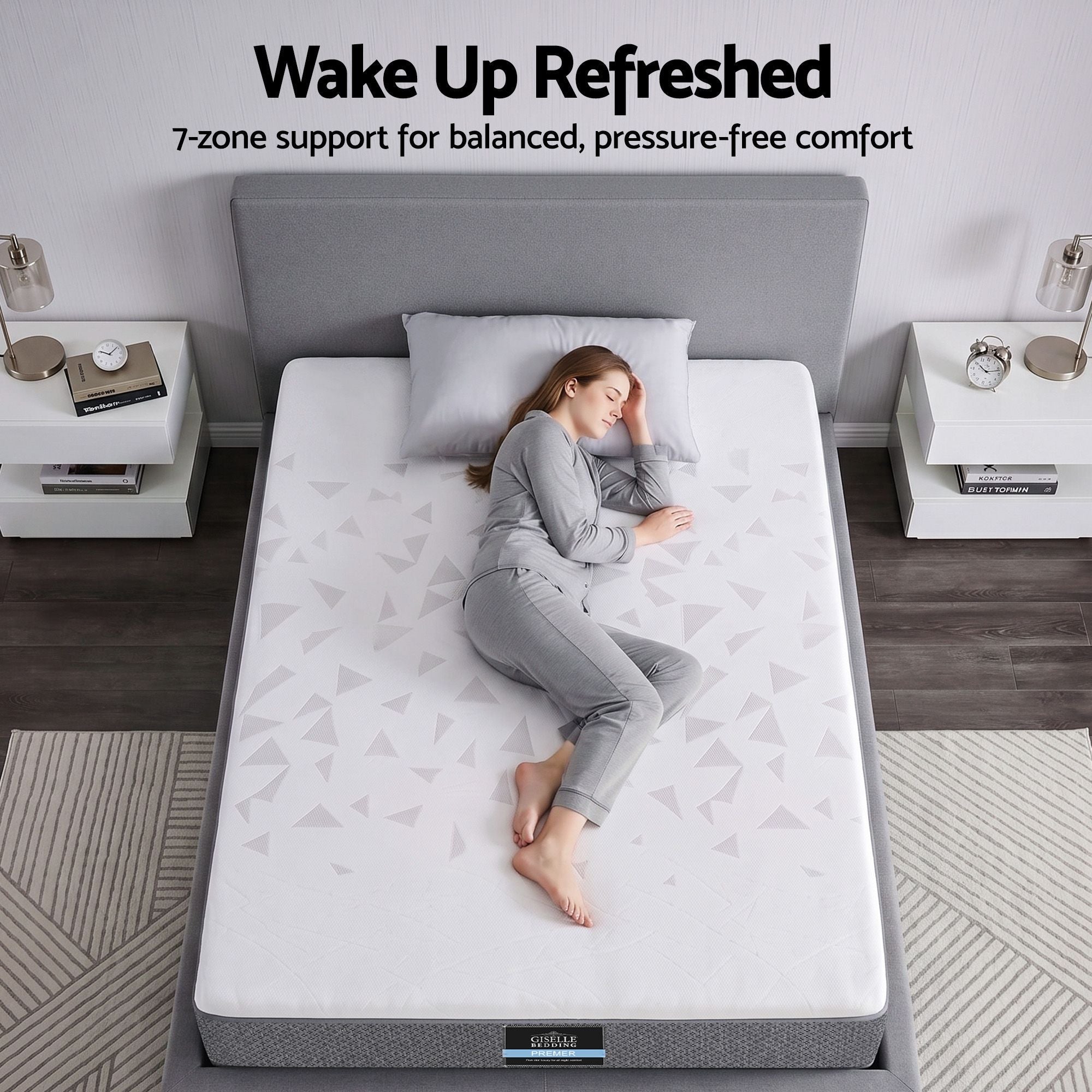 Single Mattress 23cm Pocket Spring Mattress with Adjustable Firmness Reversible Foam Layer for Medium Firm & Firm Support Motion Isolation Bedroom Bed - Furniture > Mattresses > Single Mattress - Rivercity House & Home Co. (ABN 18 642 972 209) - Affordable Modern Furniture Australia