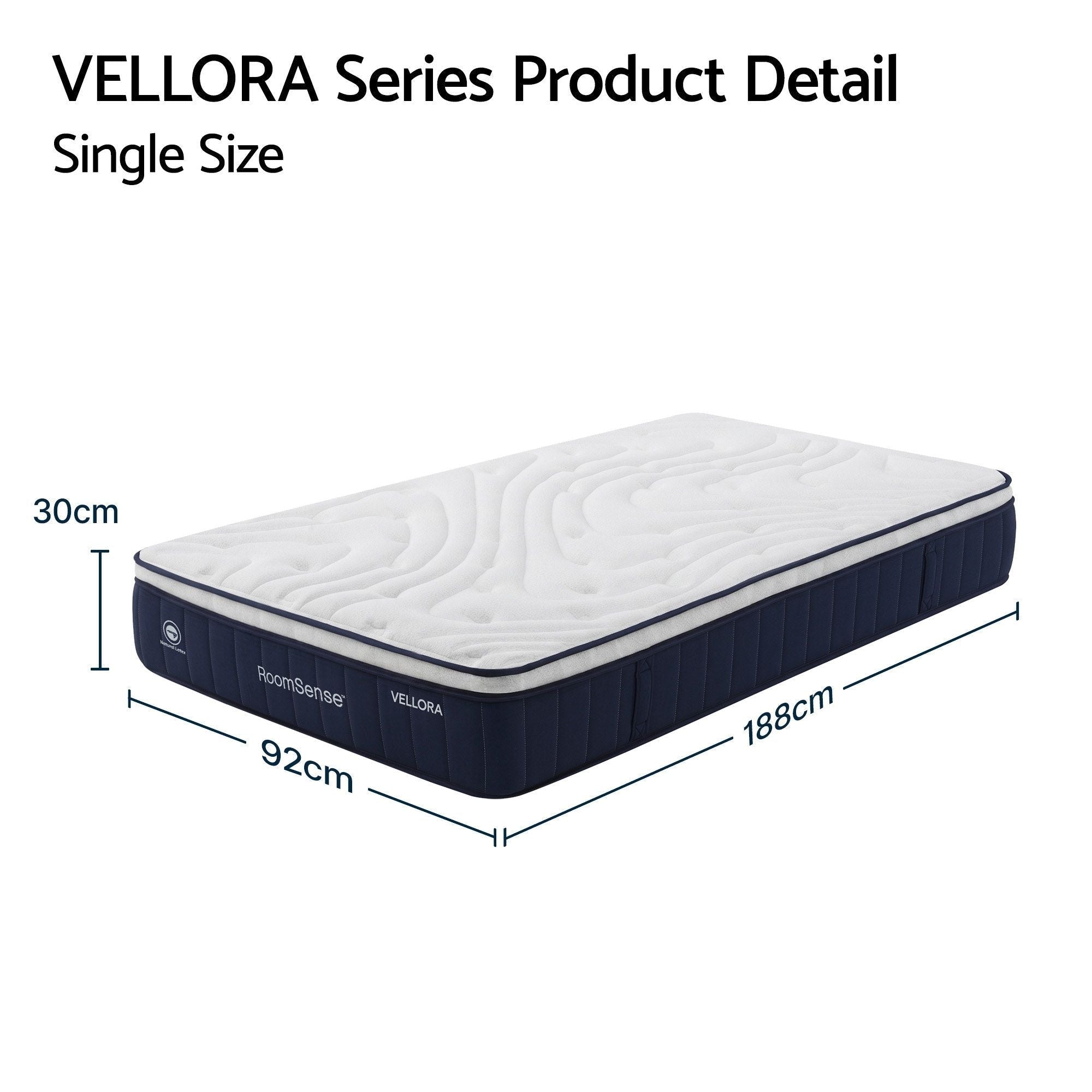 Single Mattress , 30cm Medium Firm Hybrid Mattress with Latex Lumbar Support for Back Pain Relief , Pocket Spring Mattress Single Size in a Box - Furniture > Mattresses > Single Mattress - Rivercity House & Home Co. (ABN 18 642 972 209) - Affordable Modern Furniture Australia