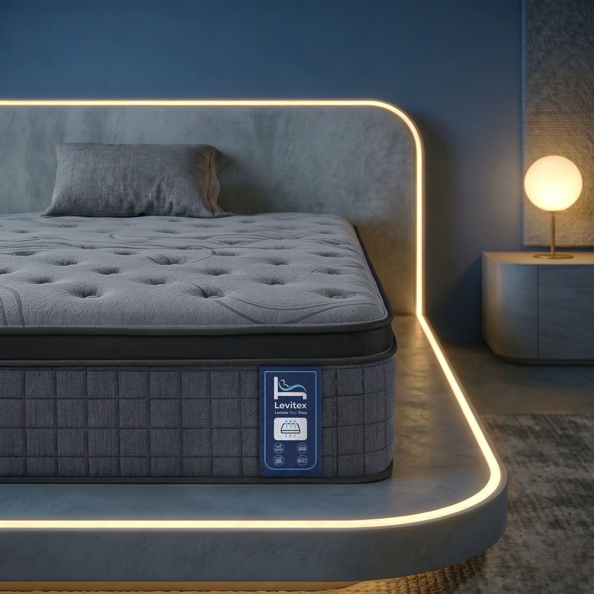 Single Mattress 33 cm 7 - Zone Pocket Spring 8.0 Extra Firm with Dual - Row Edge Support & Breathable Knit Cover - Furniture > Mattresses > Single Mattress - Rivercity House & Home Co. (ABN 18 642 972 209) - Affordable Modern Furniture Australia