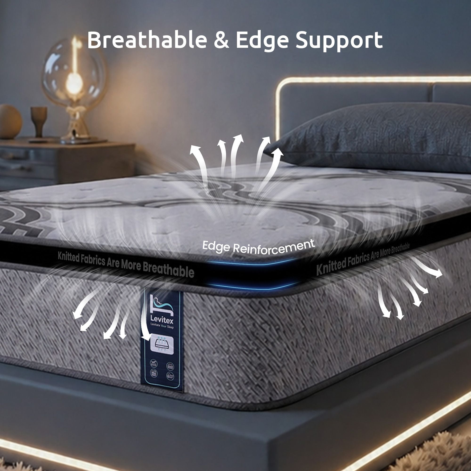 Single Mattress 34 cm 5 - Zone Pocket Spring with Latex & Memory Foam or Extra Lumbar & Shoulder Support - Furniture > Mattresses > Single Mattress - Rivercity House & Home Co. (ABN 18 642 972 209) - Affordable Modern Furniture Australia