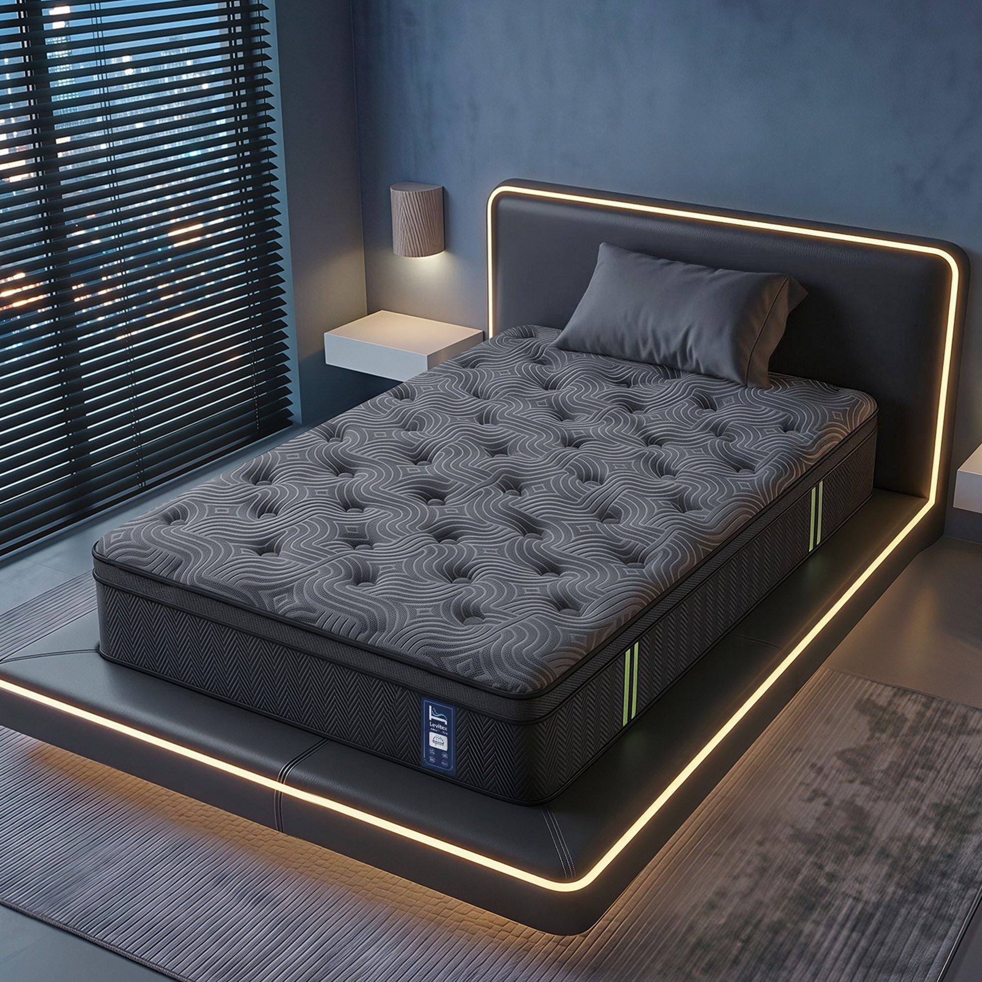 Single Mattress 34 cm 5 - Zone Pressure Relief Pocket Spring with Reinforced Edge Support & Breathable Gel Memory Foam Hybrid Mattress - Furniture > Mattresses > Single Mattress - Rivercity House & Home Co. (ABN 18 642 972 209) - Affordable Modern Furniture Australia