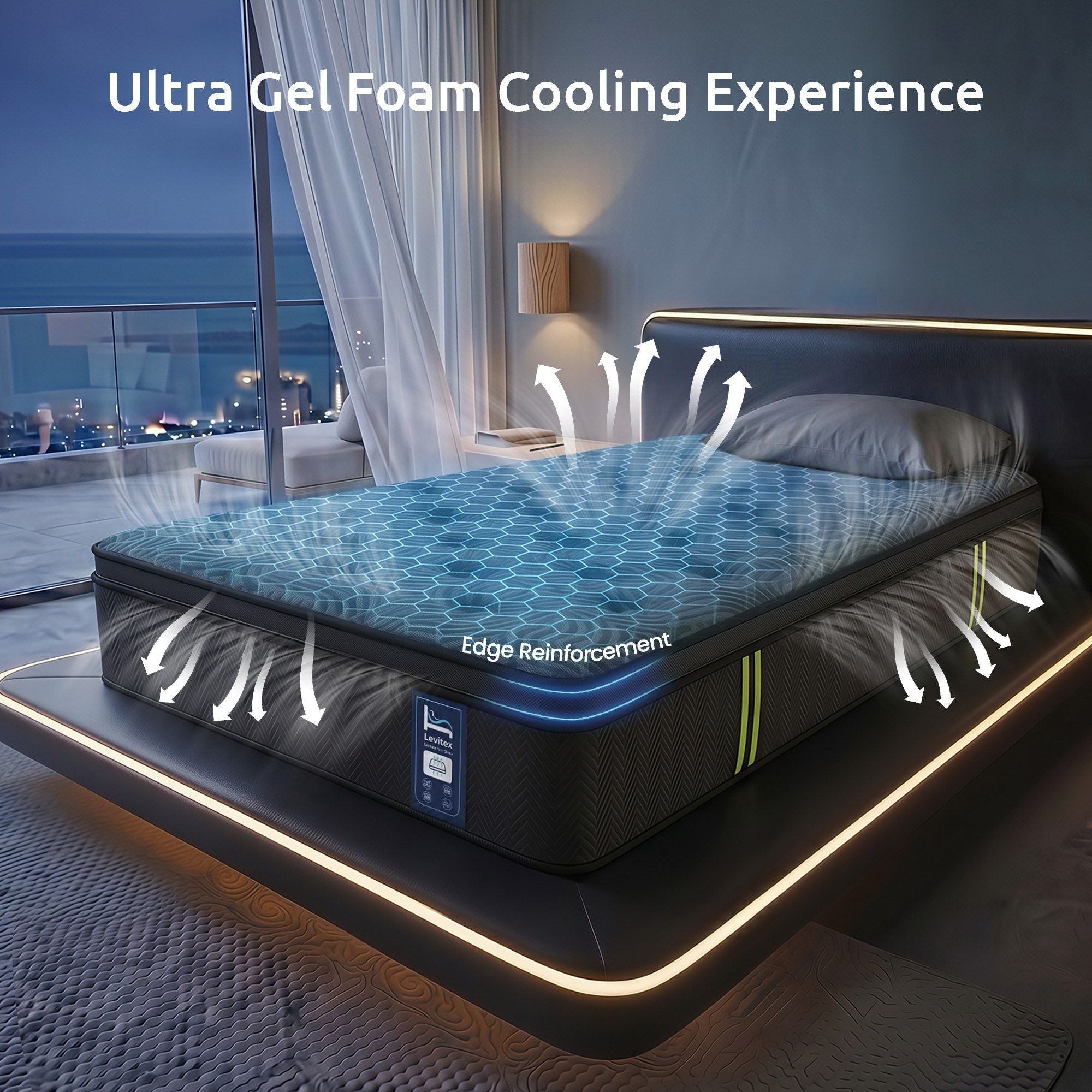 Single Mattress 34 cm 5 - Zone Pressure Relief Pocket Spring with Reinforced Edge Support & Breathable Gel Memory Foam Hybrid Mattress - Furniture > Mattresses > Single Mattress - Rivercity House & Home Co. (ABN 18 642 972 209) - Affordable Modern Furniture Australia