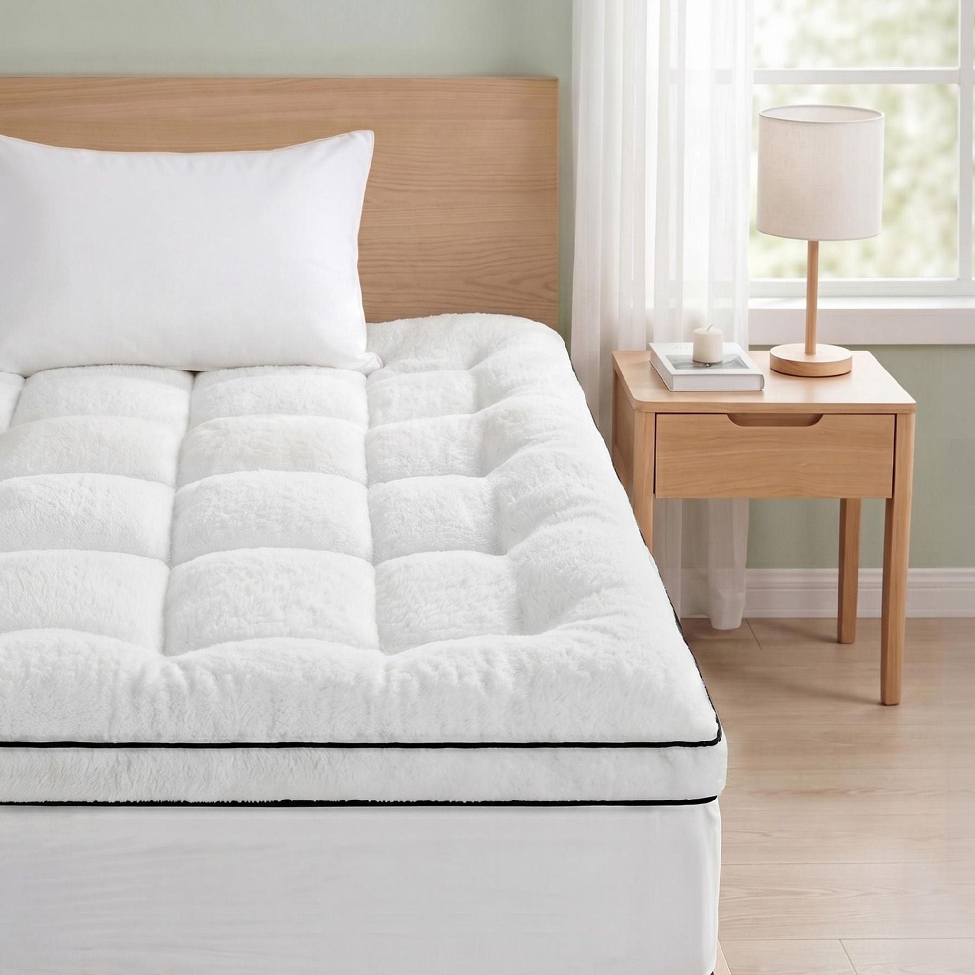 Single Mattress Topper 5cm Coral Fleece - Furniture > Mattresses > Mattress Toppers - Rivercity House & Home Co. (ABN 18 642 972 209) - Affordable Modern Furniture Australia