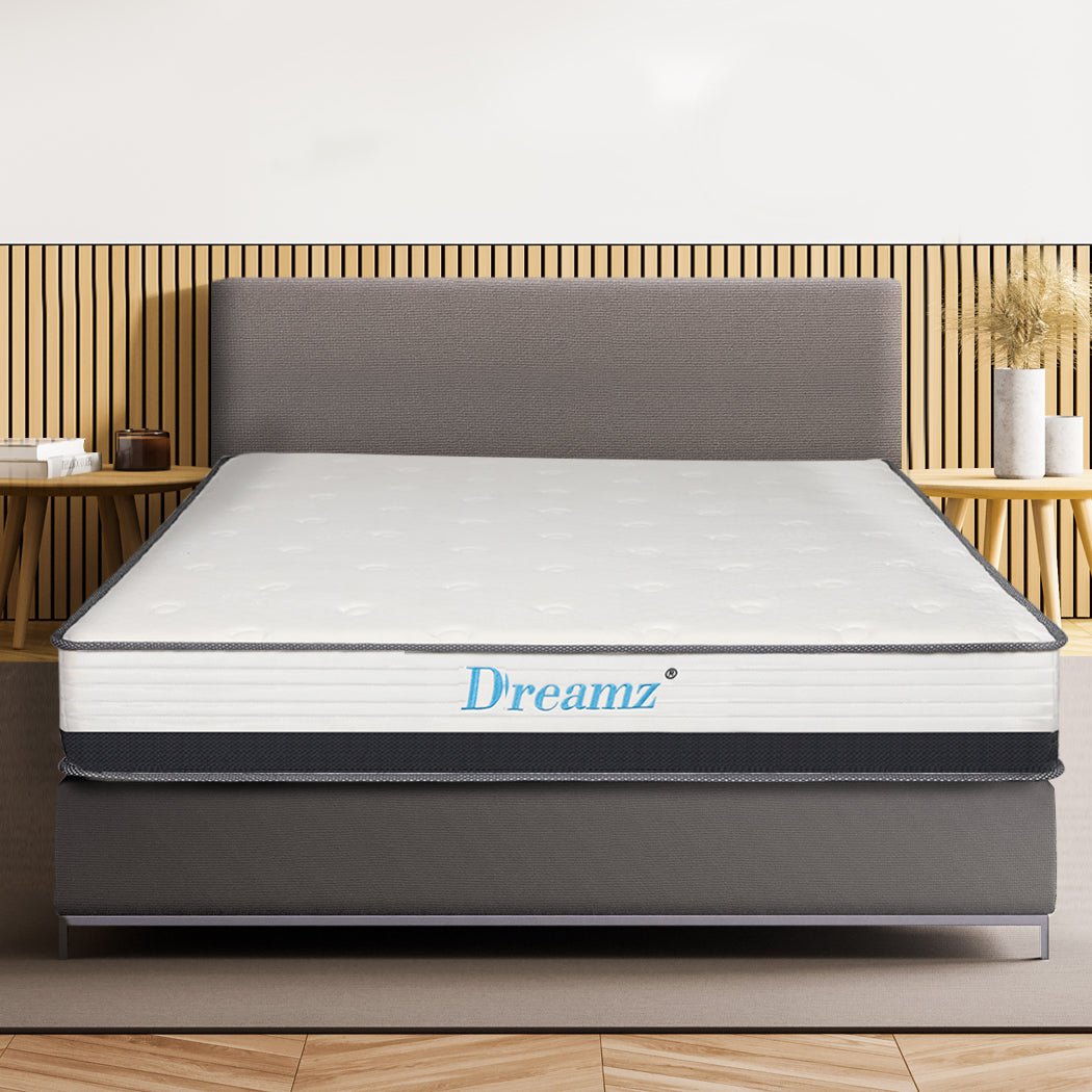 Single Pocket Spring Mattress HD Foam Medium Firm - White - Rivercity House & Home Co. (ABN 18 642 972 209) - Affordable Modern Furniture Australia