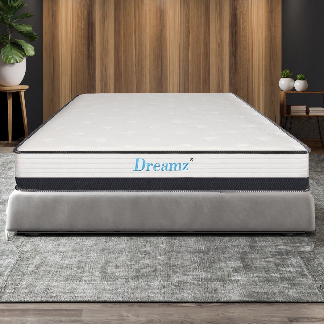 Single Pocket Spring Mattress HD Foam Medium Firm - White - Rivercity House & Home Co. (ABN 18 642 972 209) - Affordable Modern Furniture Australia