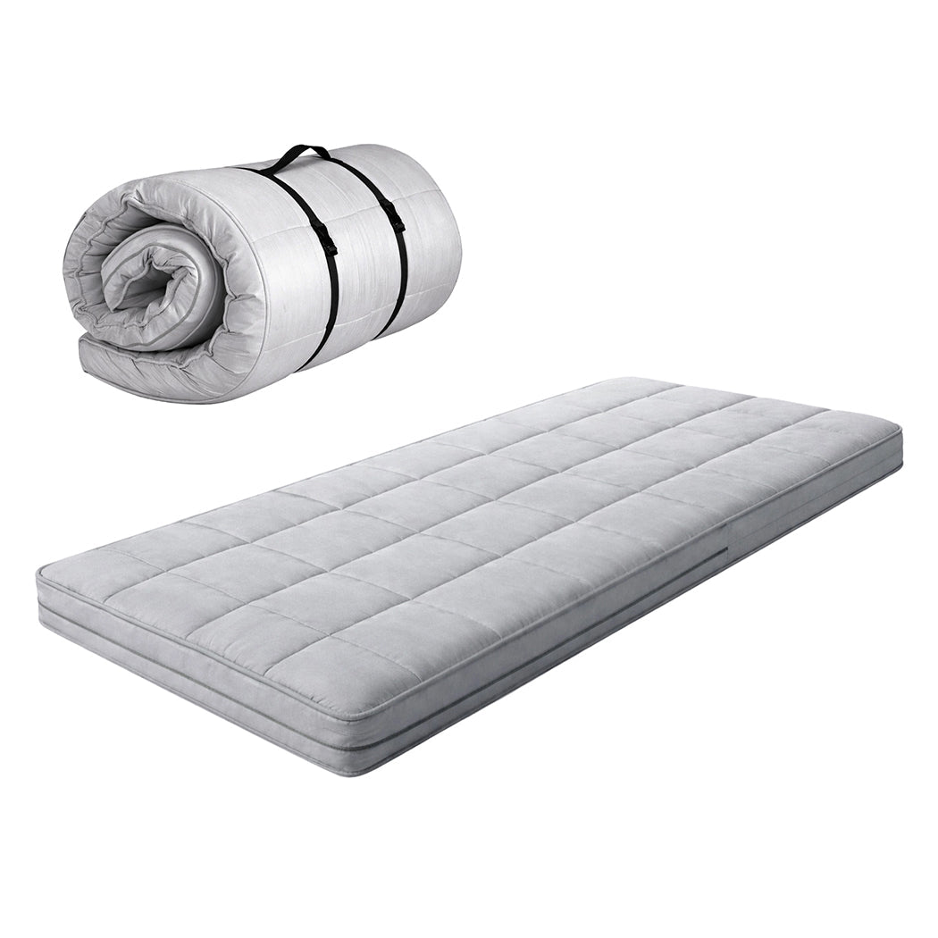 Single Portable Foldable Floor Mattress Foam Sleeping Pad Bed - Grey - Rivercity House & Home Co. (ABN 18 642 972 209) - Affordable Modern Furniture Australia