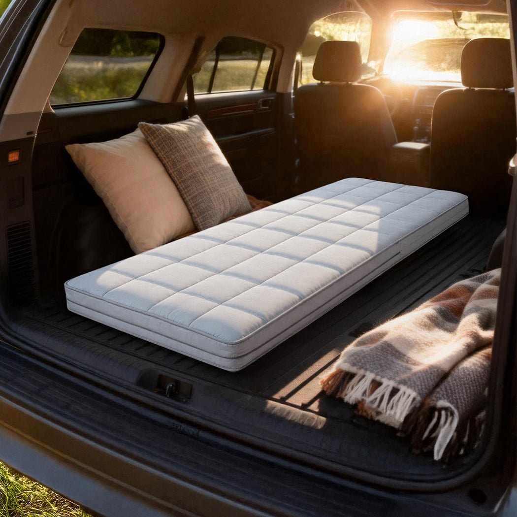 Single Portable Foldable Floor Mattress Foam Sleeping Pad Bed - Grey - Rivercity House & Home Co. (ABN 18 642 972 209) - Affordable Modern Furniture Australia