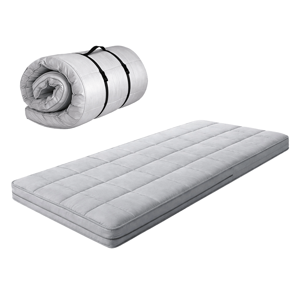 Single Portable Foldable Floor Mattress Foam Sleeping Pad Bed - Grey - Rivercity House & Home Co. (ABN 18 642 972 209) - Affordable Modern Furniture Australia