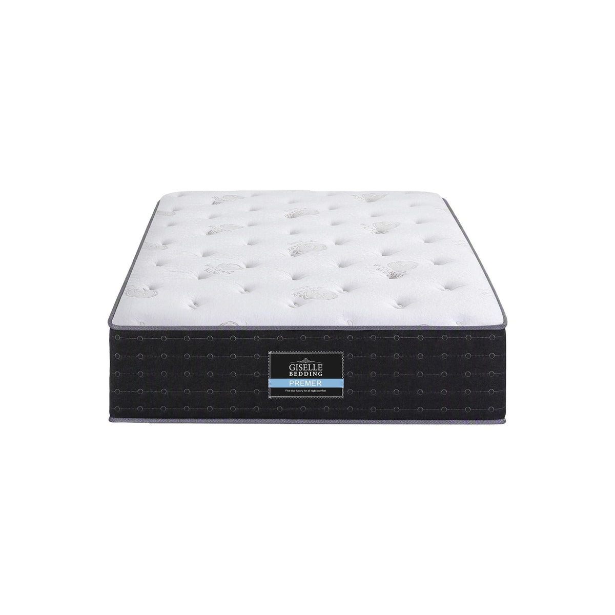 Single Reversible Spring Mattress 35cm Firm with Cashmere Cover and Gel Foam - White/Charcoal - Furniture > Mattresses > Single Mattress - Rivercity House & Home Co. (ABN 18 642 972 209) - Affordable Modern Furniture Australia