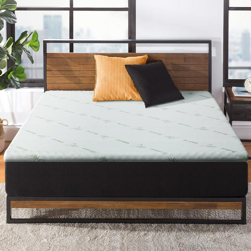 Single Size | Cool Gel Memory Foam Mattress Topper w/Bamboo Cover 5cm - Rivercity House & Home Co. (ABN 18 642 972 209) - Affordable Modern Furniture Australia