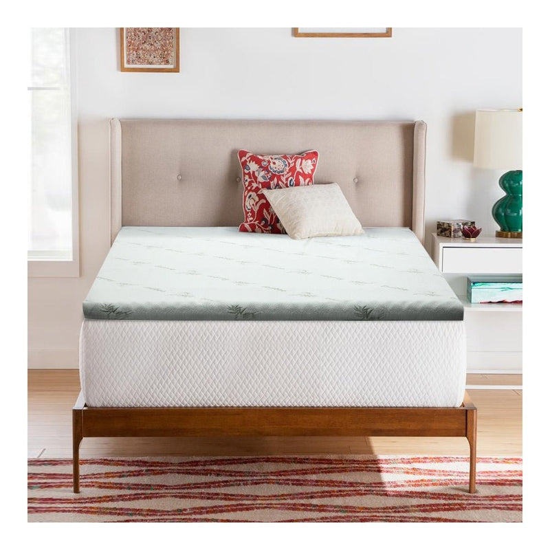 Single Size | Cool Gel Memory Foam Mattress Topper w/Bamboo Cover 8cm - Rivercity House & Home Co. (ABN 18 642 972 209) - Affordable Modern Furniture Australia