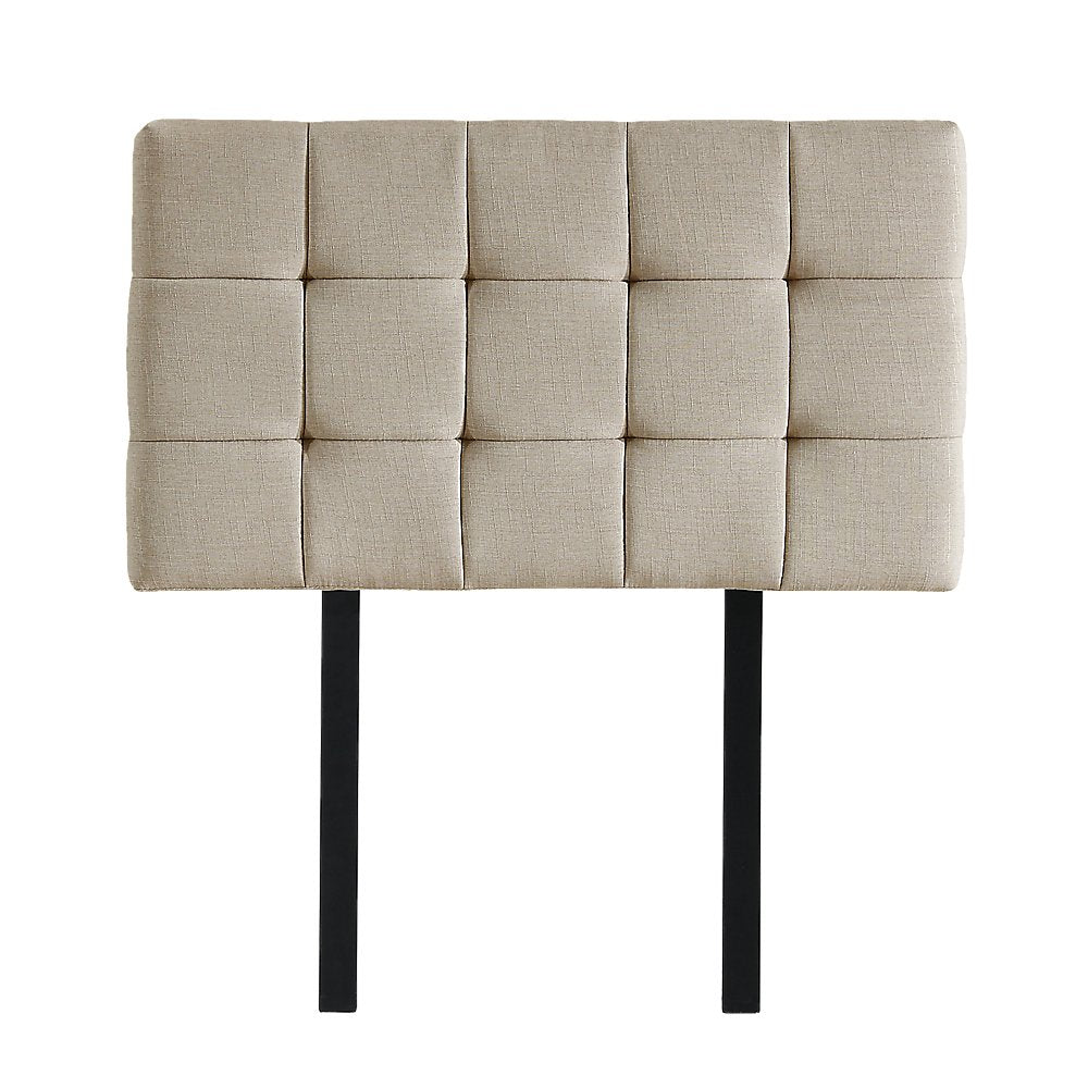 Single Size | Deluxe Fabric Headboard Bedhead (Beige) - Rivercity House & Home Co. (ABN 18 642 972 209) - Affordable Modern Furniture Australia
