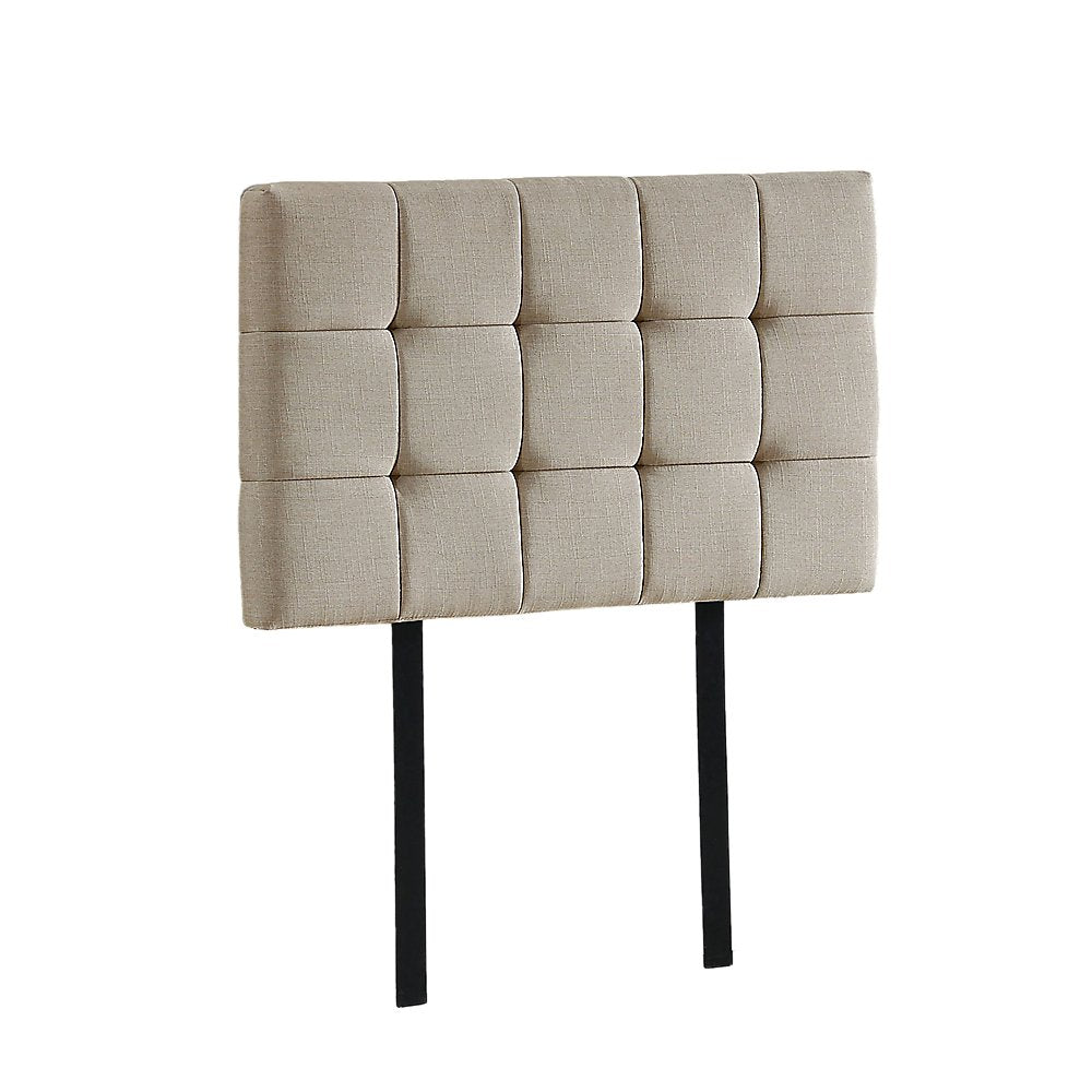 Single Size | Deluxe Fabric Headboard Bedhead (Beige) - Rivercity House & Home Co. (ABN 18 642 972 209) - Affordable Modern Furniture Australia