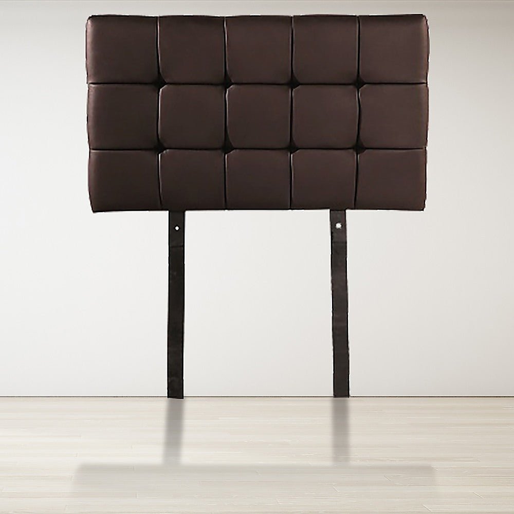 Single Size | Deluxe Headboard Bedhead (Brown) - Rivercity House & Home Co. (ABN 18 642 972 209) - Affordable Modern Furniture Australia