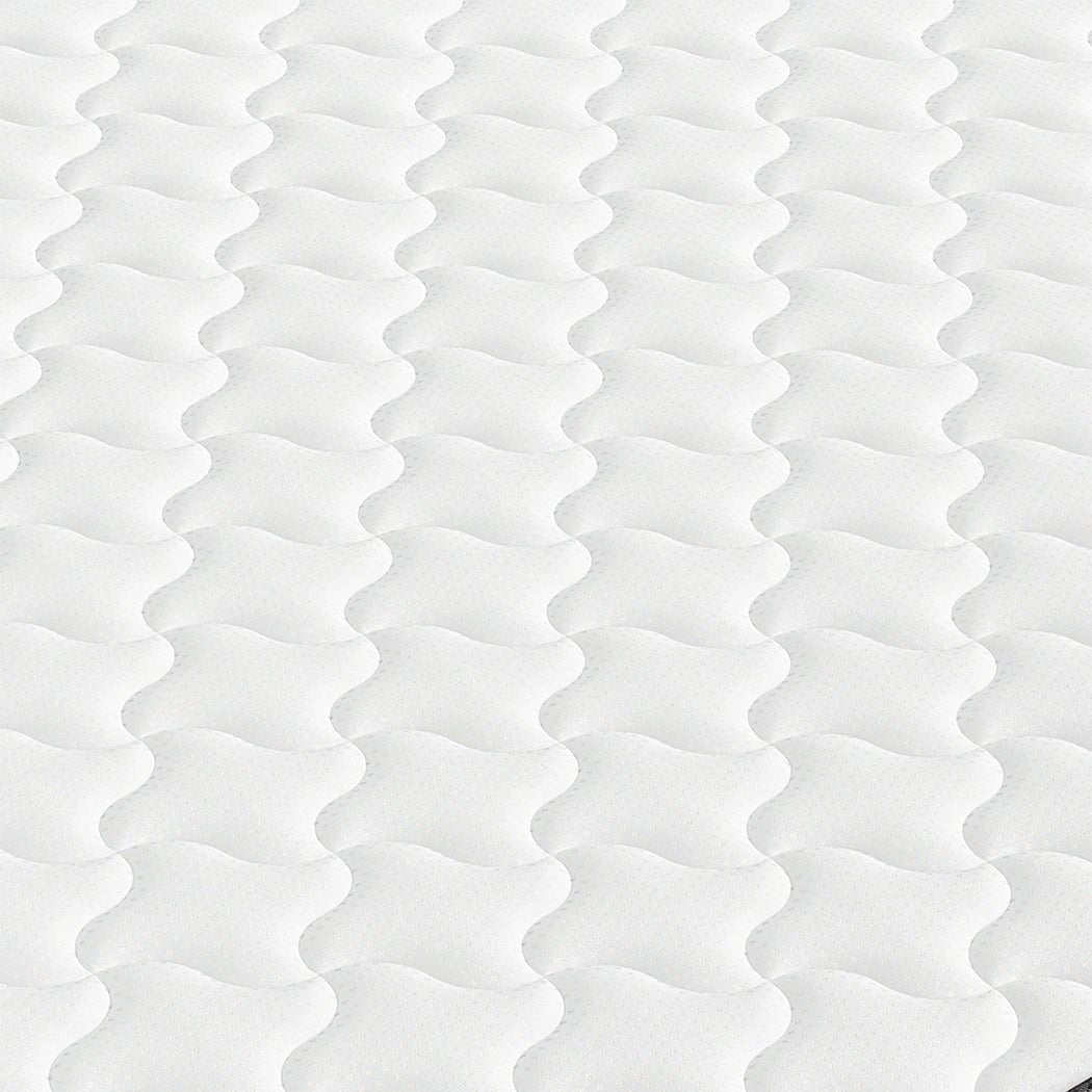 Single Spring Mattress Bed Pocket Tight 16cm - White and Black - Rivercity House & Home Co. (ABN 18 642 972 209) - Affordable Modern Furniture Australia