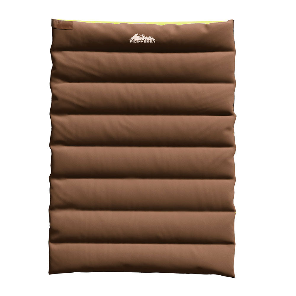 Sleeping Bag Double Bags Thermal Camping Hiking Tent Brown - 5°C - Outdoor Recreation > Camping > Sleeping Bags - Rivercity House & Home Co. (ABN 18 642 972 209) - Affordable Modern Furniture Australia