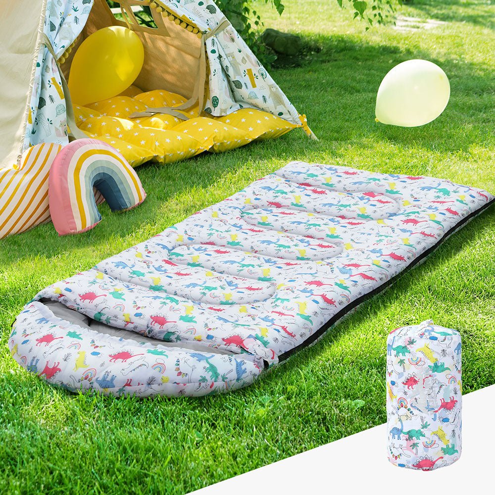 Sleeping Bag Kids Single Bags 180cm Thermal Camping Hiking White - Outdoor Recreation > Camping > Sleeping Bags - Rivercity House & Home Co. (ABN 18 642 972 209) - Affordable Modern Furniture Australia
