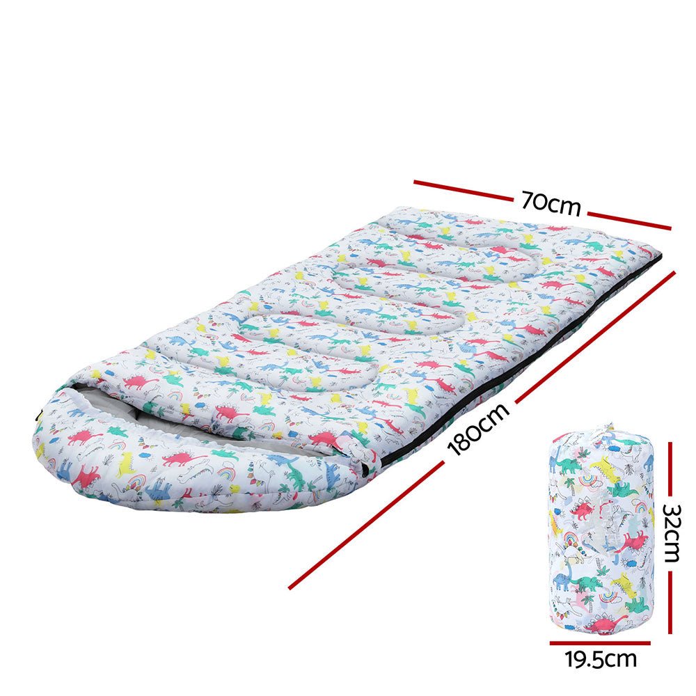 Sleeping Bag Kids Single Bags 180cm Thermal Camping Hiking White - Outdoor Recreation > Camping > Sleeping Bags - Rivercity House & Home Co. (ABN 18 642 972 209) - Affordable Modern Furniture Australia
