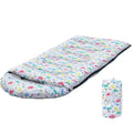 Kids Single Sleeping Bag 180cm Thermal Camping Hiking - White