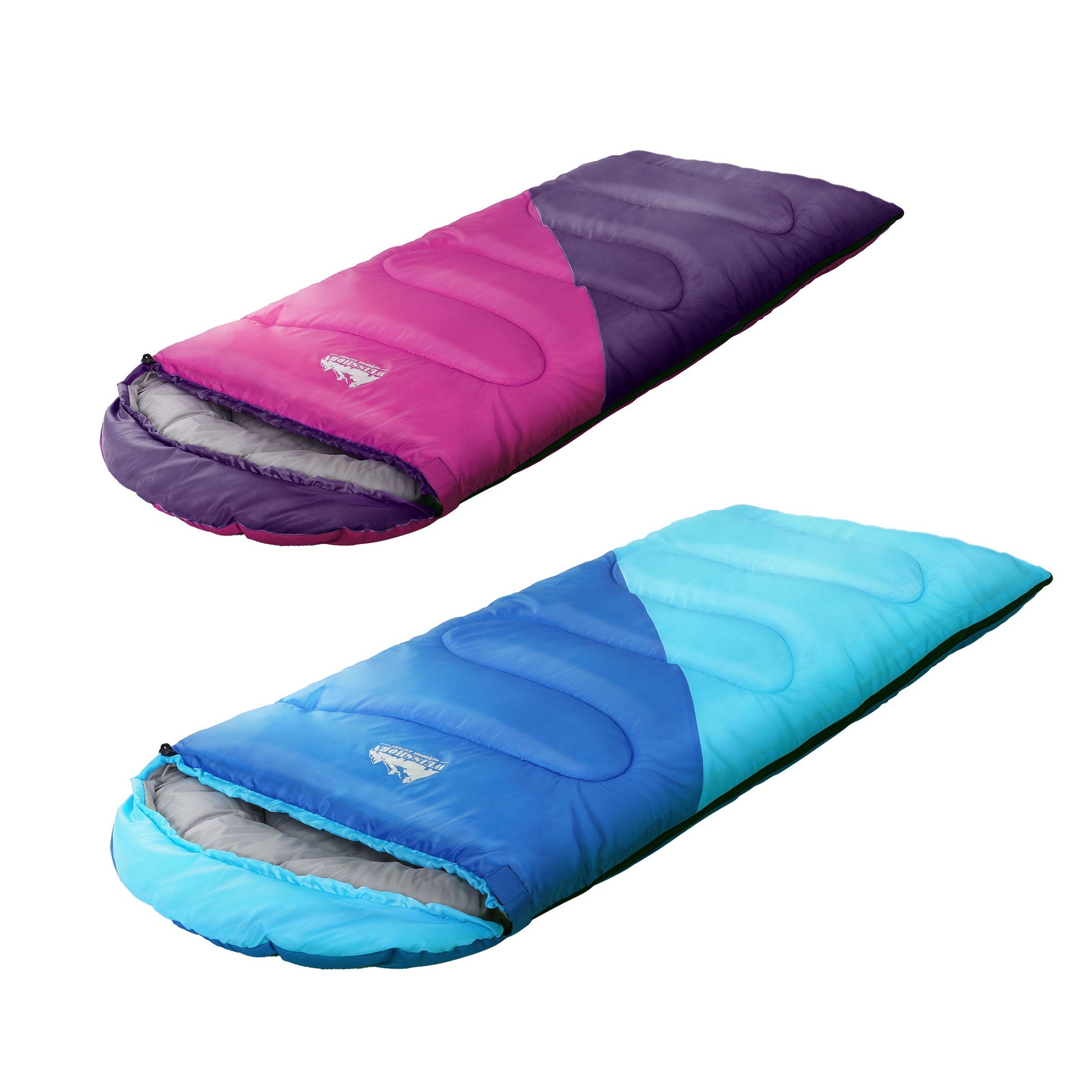 Sleeping Bag Set of 2 Kids Single 172cm Thermal Camping Hiking - Outdoor Recreation > Camping > Sleeping Bags - Rivercity House & Home Co. (ABN 18 642 972 209) - Affordable Modern Furniture Australia