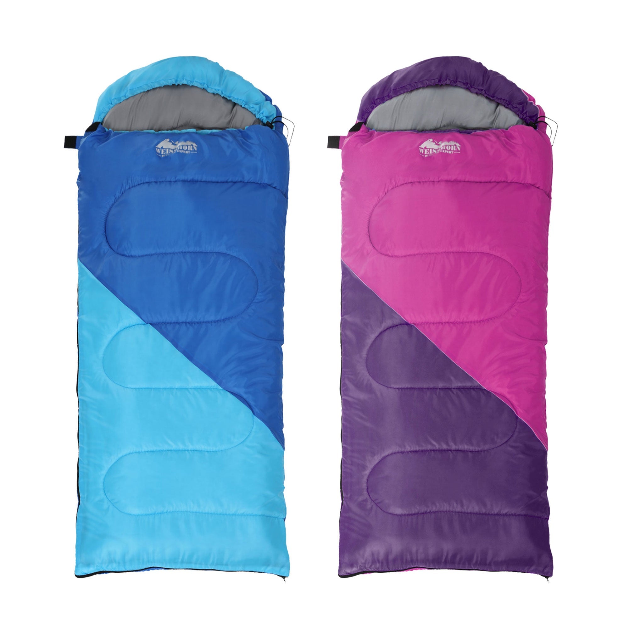 Sleeping Bag Set of 2 Kids Single 172cm Thermal Camping Hiking - Outdoor Recreation > Camping > Sleeping Bags - Rivercity House & Home Co. (ABN 18 642 972 209) - Affordable Modern Furniture Australia