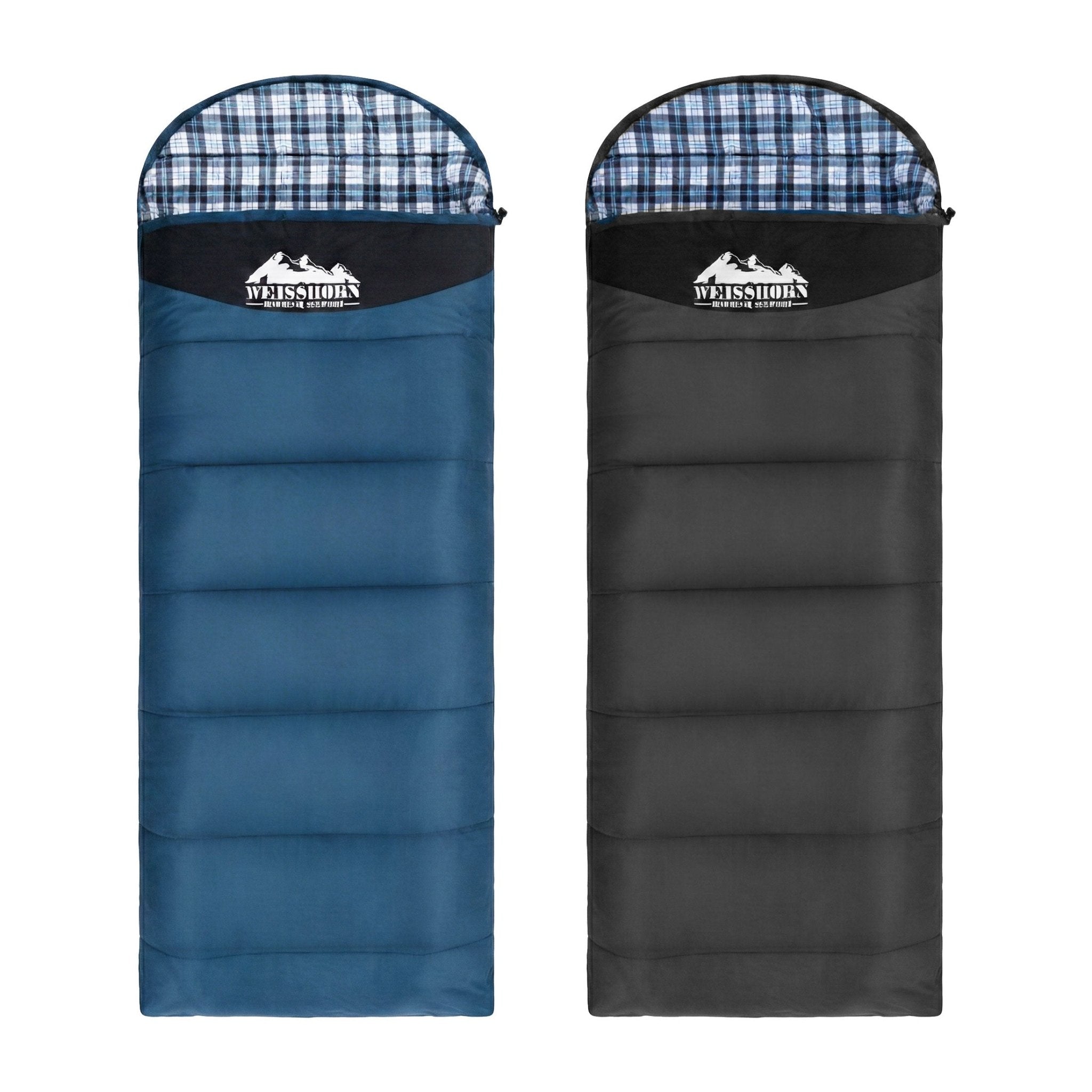 Sleeping Bag Set of 2 Single Thermal Camping Hiking Tent 0℃ - Outdoor Recreation > Camping > Sleeping Bags - Rivercity House & Home Co. (ABN 18 642 972 209) - Affordable Modern Furniture Australia