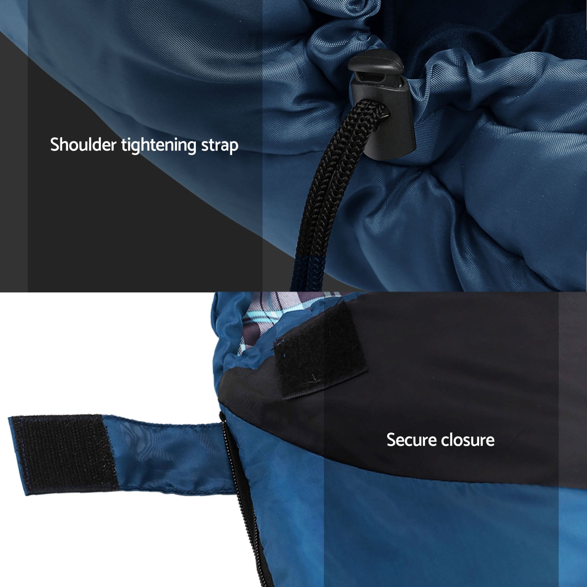 Sleeping Bag Set of 2 Single Thermal Camping Hiking Tent 0℃ - Outdoor Recreation > Camping > Sleeping Bags - Rivercity House & Home Co. (ABN 18 642 972 209) - Affordable Modern Furniture Australia