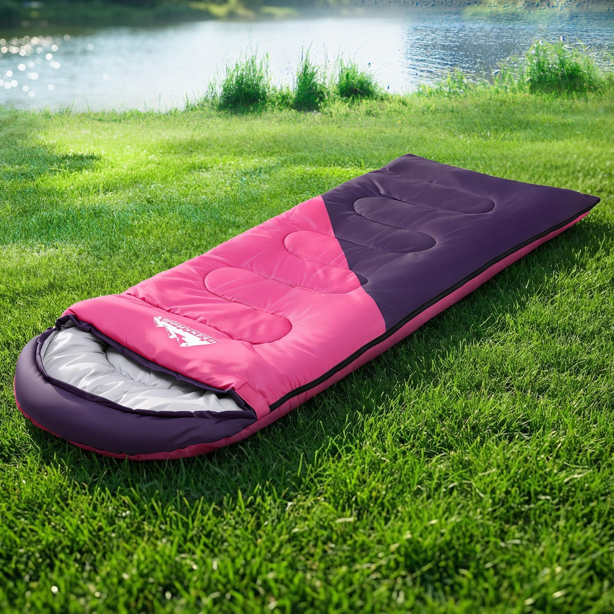 Sleeping Bag Single 213cm Thermal Camping Hiking Pink - Outdoor Recreation > Camping > Sleeping Bags - Rivercity House & Home Co. (ABN 18 642 972 209) - Affordable Modern Furniture Australia
