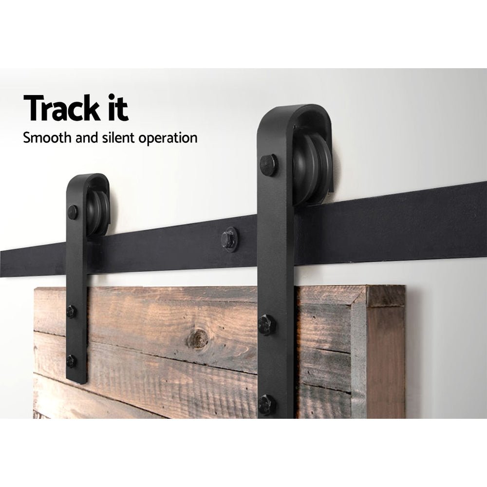 Sliding Barn Door Hardware Track Set 4m - Home & Garden > DIY > Door Hardware - Rivercity House & Home Co. (ABN 18 642 972 209) - Affordable Modern Furniture Australia