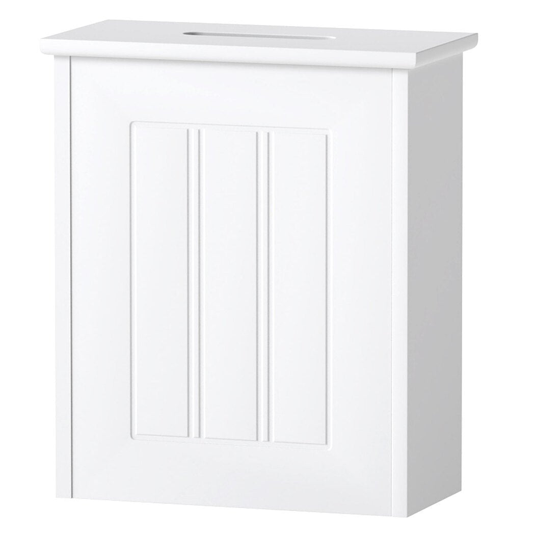 Slim Bathroom Storage Box with Lid for Toilet Paper Organiser Container - White - Rivercity House & Home Co. (ABN 18 642 972 209) - Affordable Modern Furniture Australia
