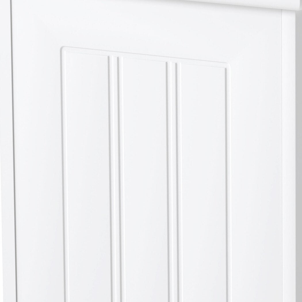 Slim Bathroom Storage Box with Lid for Toilet Paper Organiser Container - White - Rivercity House & Home Co. (ABN 18 642 972 209) - Affordable Modern Furniture Australia