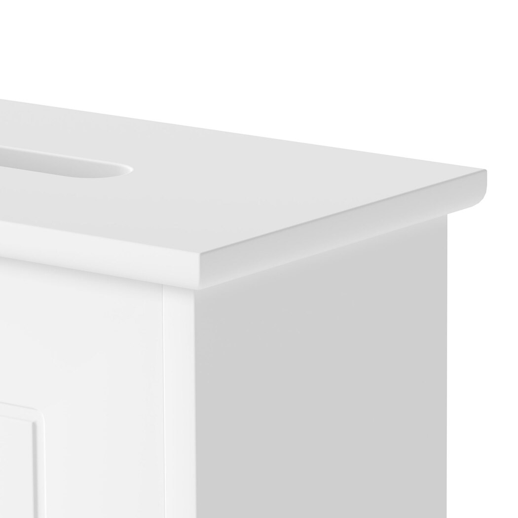 Slim Bathroom Storage Box with Lid for Toilet Paper Organiser Container - White - Rivercity House & Home Co. (ABN 18 642 972 209) - Affordable Modern Furniture Australia