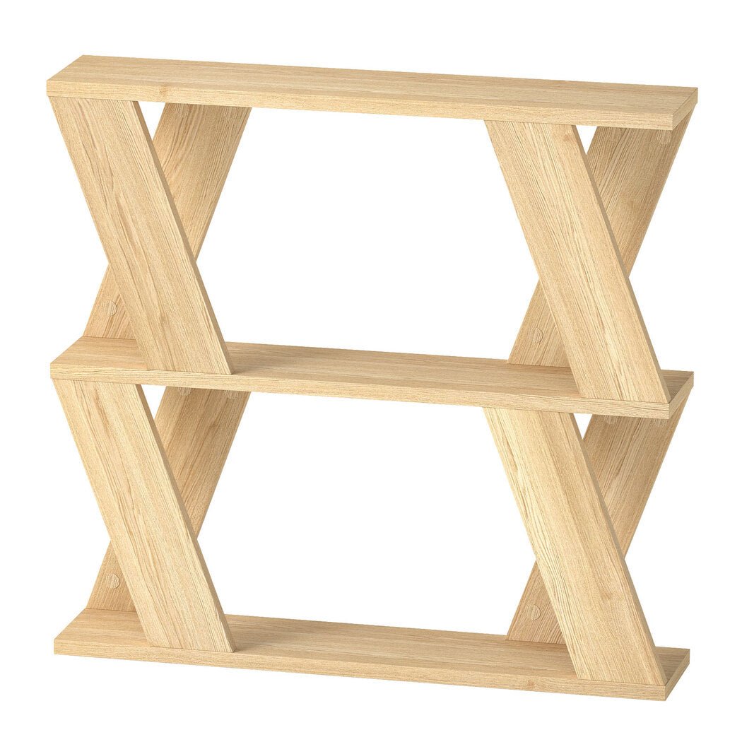 Slim Compact Side Table with Storage Double - Layer Coffee Table - Oak - Rivercity House & Home Co. (ABN 18 642 972 209) - Affordable Modern Furniture Australia