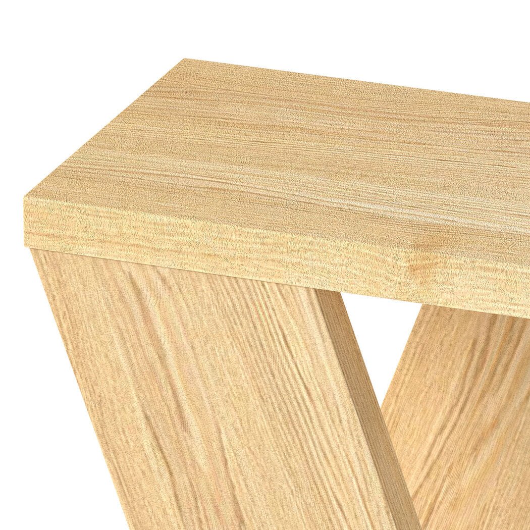 Slim Compact Side Table with Storage Double - Layer Coffee Table - Oak - Rivercity House & Home Co. (ABN 18 642 972 209) - Affordable Modern Furniture Australia