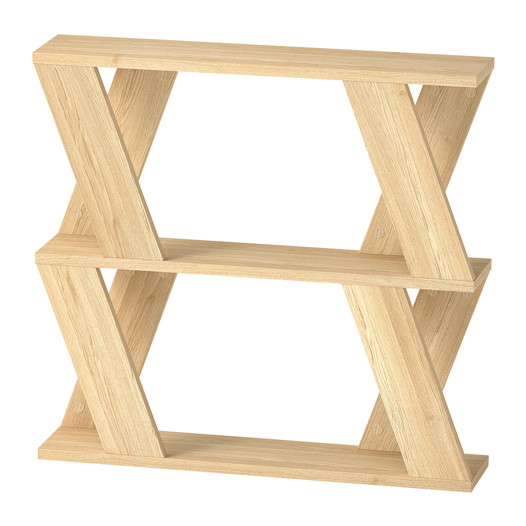 Slim Compact Side Table with Storage Double - Layer Coffee Table - Oak - Rivercity House & Home Co. (ABN 18 642 972 209) - Affordable Modern Furniture Australia