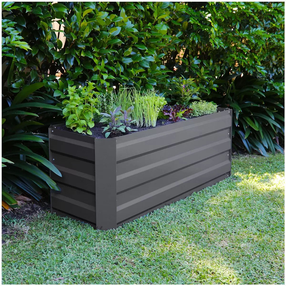 Slimline Garden Bed 120 x 45 x 45cm - Charcoal - Home & Garden > Firepits > Fire Pits - Rivercity House & Home Co. (ABN 18 642 972 209) - Affordable Modern Furniture Australia
