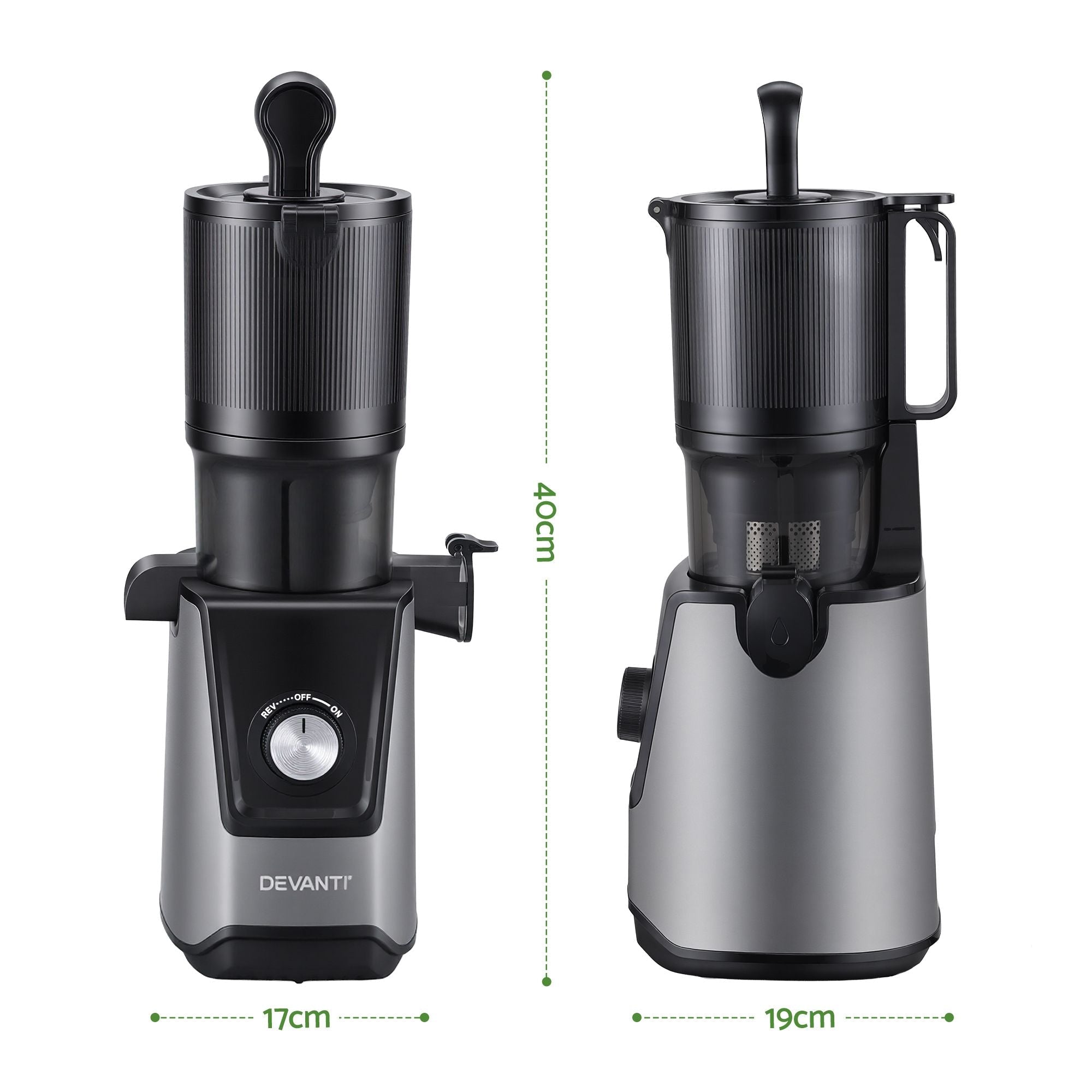 Slow Juicer Cold Press 200W with Large Feed Chute for Fruit and Vegetable Juice - White - Commercial > Commercial Others > Distilling & Brewing - Rivercity House & Home Co. (ABN 18 642 972 209) - Affordable Modern Furniture Australia