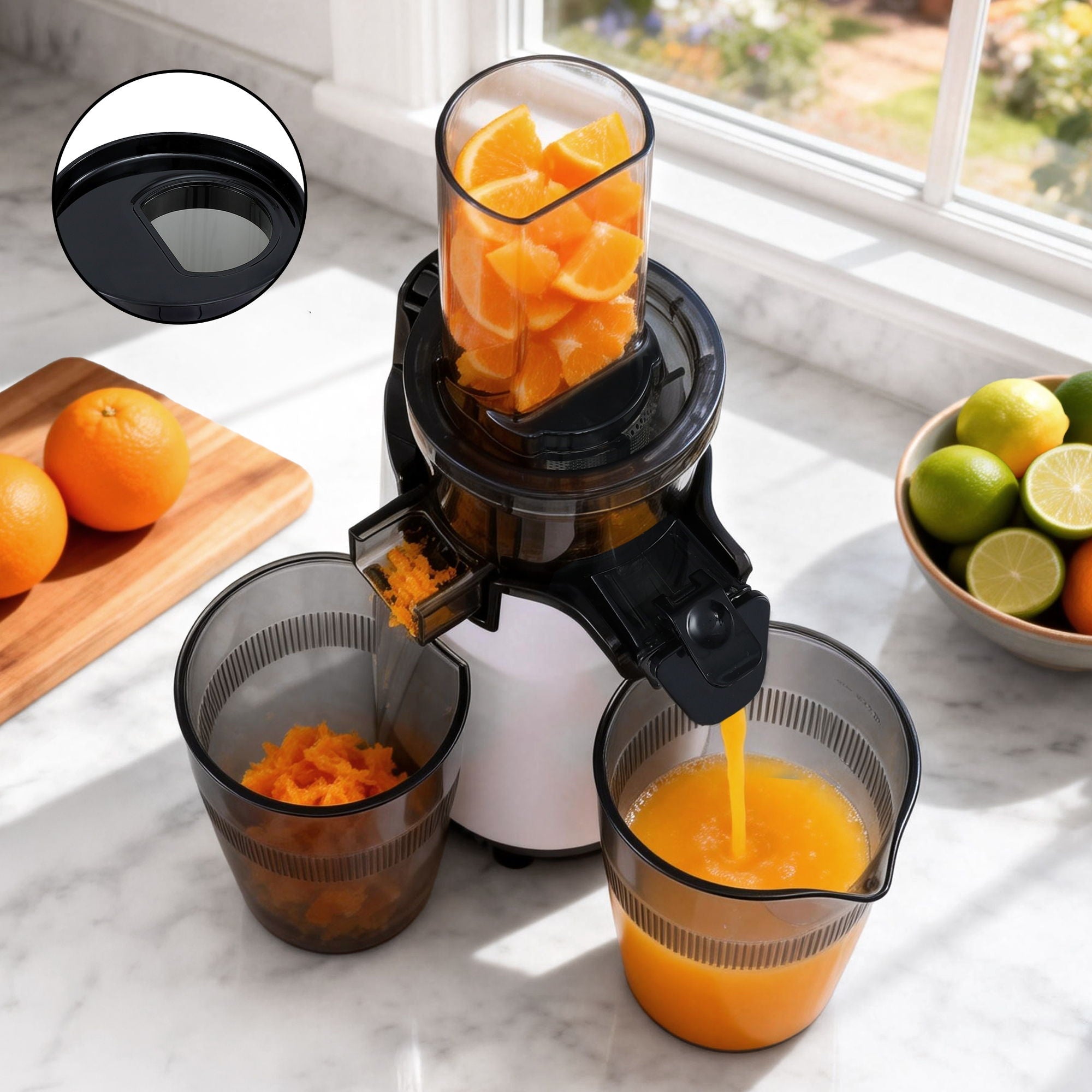 Slow Juicer Cold Press Fruit Juice Extractor 130W White - Commercial > Commercial Others > Distilling & Brewing - Rivercity House & Home Co. (ABN 18 642 972 209) - Affordable Modern Furniture Australia